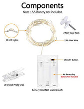 Carica l'immagine nel visualizzatore di Gallery, Luci Per Foto,Cshare 2M 20LED 20 Crystal Photo Clips Lucine Led Decorative 2m