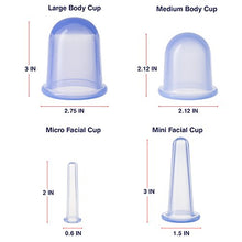 Carica l'immagine nel visualizzatore di Gallery, Set per Coppettazione - Coppetta Massaggio Anticellulite - Blu 4 pezzi - Ilgrandebazar