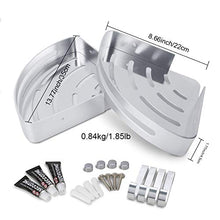 Carica l'immagine nel visualizzatore di Gallery, Mensola Doccia Senza Foratura, RenFox Mensole Bagno ad Angolo Argento