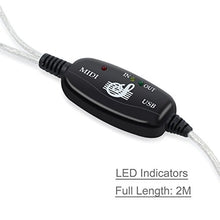 Carica l'immagine nel visualizzatore di Gallery, Neoteck Adattatore USB a MIDI 6Ft 2M Cavo Interfaccia a midi