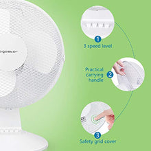 Carica l'immagine nel visualizzatore di Gallery, Aigostar Louis 33JTN - Ventilatore da tavolo, silensioso, 3 impostazioni di...