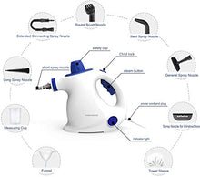 Carica l'immagine nel visualizzatore di Gallery, NUOVO ORIGINALE Pulitorea Vapore, Pulitore a Vapore Portatile Multiusi con 9...