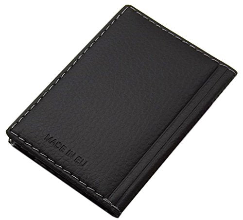 Porta Carte Di Credito MJ-Design - 12 Scomparti, Made In UE, Design Nero