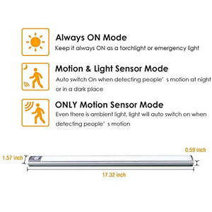 Luce Sensore di Movimento, LOFTer LED Sottopensile Ricaricabile a 66led - Ilgrandebazar