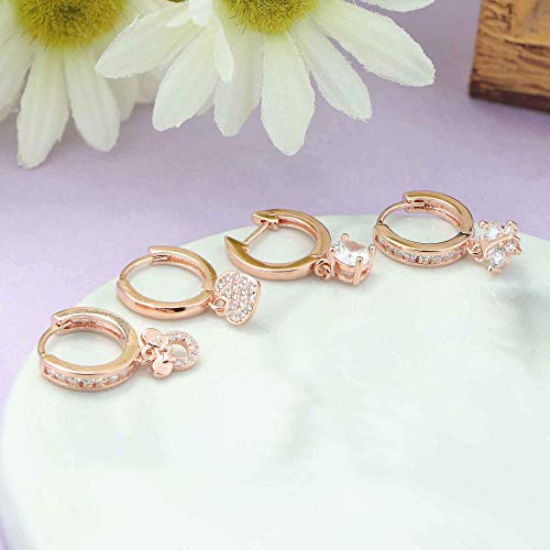 Adramata Orecchini Donna Argento 925 Oro Placcato 14K Orecchini Cerchio Con Doppio Piercing, Ipoallergenico Orecchio Piercing Con Artigli Oro/Argento - 10