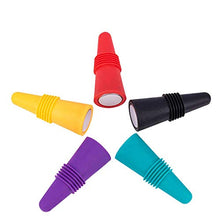 Carica l'immagine nel visualizzatore di Gallery, Rmeet Tappo Vino Silicone,5 Pezzi di Bottiglia Colori 5 Pack - Ilgrandebazar