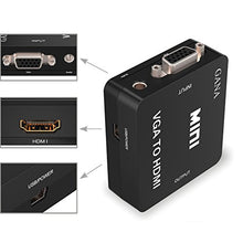Carica l'immagine nel visualizzatore di Gallery, Adattatore VGA a HDMI, GANA 1080P Full HD Convertitore D-SUB a HDMI con cavo... - Ilgrandebazar