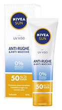 Carica l'immagine nel visualizzatore di Gallery, Nivea Sun UV Viso Crema Solare Anti-Rughe & Anti-Macchie FP50, 50 ml - Ilgrandebazar