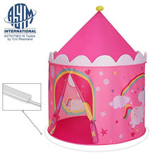 Carica l'immagine nel visualizzatore di Gallery, SONGMICS Tenda da Gioco Castello Principessa per Ragazze e Rosa, Giallo - Ilgrandebazar
