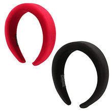 Carica l'immagine nel visualizzatore di Gallery, Folora Fasce per capelli imbottite in velluto 2 pezzi Moda accessori per... - Ilgrandebazar