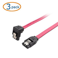 Carica l'immagine nel visualizzatore di Gallery, Cable Matters Pacco da 3 Cavo SATA III Angolo retto 90 Gradi-Rossa - Ilgrandebazar