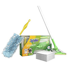 Carica l'immagine nel visualizzatore di Gallery, Swiffer Kit con 1 Scopa + 8 Panni per Pavimenti e 1 Piumino + 1 Ricambio,...
