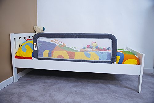 Festnight Sponda Letto Di Sicurezza Pieghevole - 150x42 Cm - Blu - Adatta Per Materassi Da 10 A 20 Cm