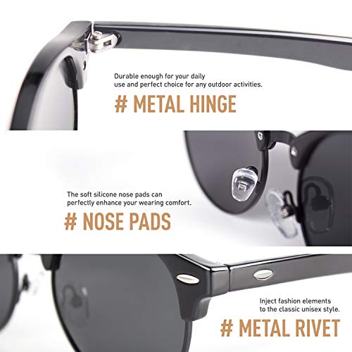 Montatura Occhiali Da Vista GQUEEN Vintage Quadrata | Design Retro Unisex | Protezione UV400 - Foto 9