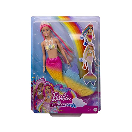 Barbie Dreamtopia Sirena Cambia Colore Bambola con Look