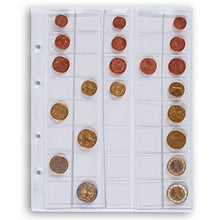Carica l&#39;immagine nel visualizzatore di Gallery, Leuchtturm 308740 coin sheets OPTIMA, for Euro sets up to 26 mm Ø, clear - Ilgrandebazar