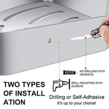 Carica l'immagine nel visualizzatore di Gallery, Mensola Doccia Senza Foratura, RenFox Mensole Bagno ad Angolo Argento