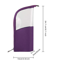 Carica l'immagine nel visualizzatore di Gallery, Organizzatore per pennelli trucco, astuccio penne da ufficio, Viola