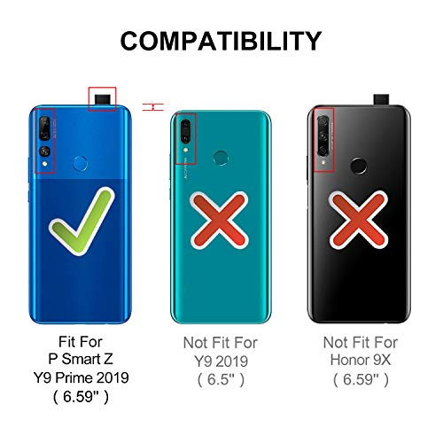 Verco Custodia Portafoglio In Pelle Sintetica Per Huawei P Smart Pro (2019) – Flip Cover Con Supporto E Slot Carte (Nero) - 2