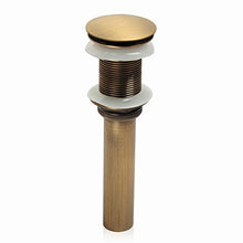 Carica l'immagine nel visualizzatore di Gallery, KUNGYO Lavello senza scanalatura Rubinetto Push Pop Up Antique Brass - Ilgrandebazar
