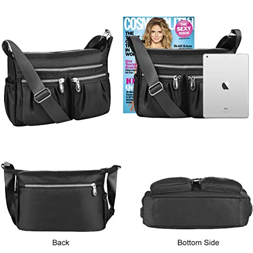 Borsa A Tracolla Donna In Nylon Impermeabile - Multitasche, Leggera E Regolabile, Ideale Per Tutti I Giorni - Foto 9