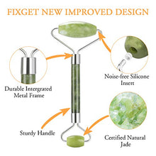 Carica l'immagine nel visualizzatore di Gallery, Rullo di Giada, Nivlan Jade Roller Viso, 100% Naturale alta Qualità Jade...