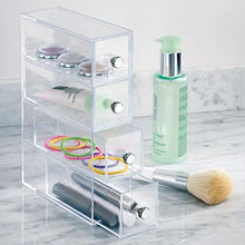 Carica l'immagine nel visualizzatore di Gallery, iDesign Porta trucchi con 4 cassetti, Mini cassettiera per make up,...