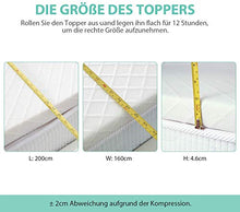 Carica l'immagine nel visualizzatore di Gallery, RECCI - Topper in memory foam, altezza 4 cm, 160 x 190 cm 160 x 190