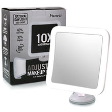 Carica l'immagine nel visualizzatore di Gallery, Fancii 10X Specchio ingranditore per trucco con luce LED e ventosa - Ilgrandebazar