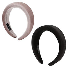 Carica l'immagine nel visualizzatore di Gallery, Folora Fasce per capelli imbottite in velluto 2 pezzi Moda accessori per... - Ilgrandebazar