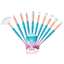 Carica l'immagine nel visualizzatore di Gallery, Set di Pennelli Trucco Professionale Spazzole per Bellezza a Forma Sirena...