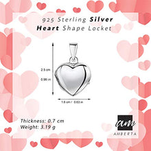 Carica l'immagine nel visualizzatore di Gallery, Amberta Medaglione in Argento Sterling 925 - A Forma Di Cuore - Ilgrandebazar