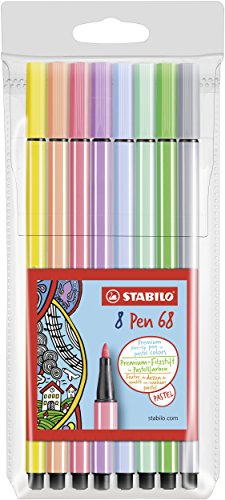 Pennarello Premium - STABILO Pen 68 - Astuccio da 8 - 8er Pack, Multicolore - Ilgrandebazar