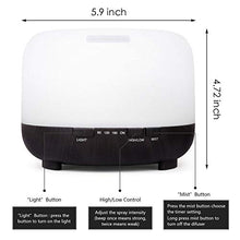Carica l'immagine nel visualizzatore di Gallery, Tenswall 500ml Diffusore di Aromi con Telecomando,Ultrasuoni Umidificatore...