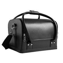 Carica l'immagine nel visualizzatore di Gallery, HBF Borsa Cosmetici Nera in Pelle Tracolla Rimovibile Organizer Make...