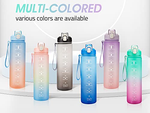 Borraccia Motivazionale YC Kitchen 1L - Con Citazioni, Paglia E Cinghia, Senza BPA - Foto 10