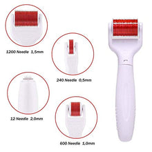 Carica l'immagine nel visualizzatore di Gallery, Derma Roller 5 in 1 Titanio Micro-ago per Corpo, Viso, Contorno Occhi, Rosso - Ilgrandebazar