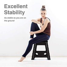 Carica l'immagine nel visualizzatore di Gallery, HOUSE DAY 16 Pollici Sgabello Pieghevole Super Resistente per Adulti e Nero