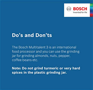 Bosch MCM3501M MultiTalent 3-Robot da Cucina Compatto, 800 W, Plastica,...