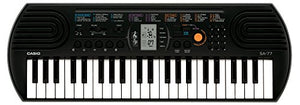 Casio SA-77 Mini Tastiera polifonica ad 8 Voci e 44 tasti, Nero/Grigio - Ilgrandebazar