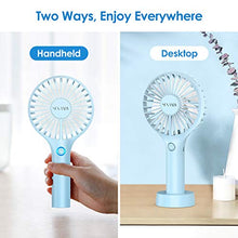 Carica l'immagine nel visualizzatore di Gallery, Sunandy Mini Ventilatore USB portabile con potente motore brushless a 3 Blu