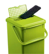 Carica l'immagine nel visualizzatore di Gallery, Rotho 17799 - Bidone da 9 litri Rettangolare, Verde, 23 x 22.5 x 27.5 cm