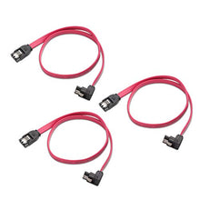 Carica l'immagine nel visualizzatore di Gallery, Cable Matters Pacco da 3 Cavo SATA III Angolo retto 90 Gradi-Rossa - Ilgrandebazar