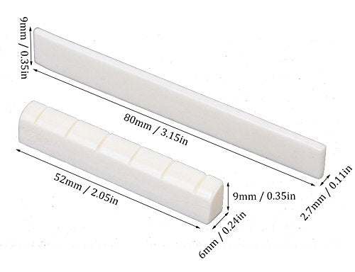 Set Ponte Per Chitarra Classica In Osso E Palissandro - Capotasto, Selletta E Ponte Per Migliorare Il Suono - Foto 7