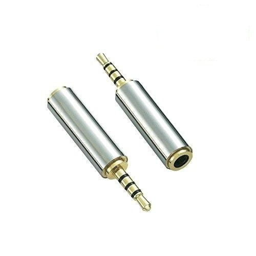 (2 Pack) Gold Plated 2.5mm Male to 3.5mm Oro 2.5 mm maschio a Femmina