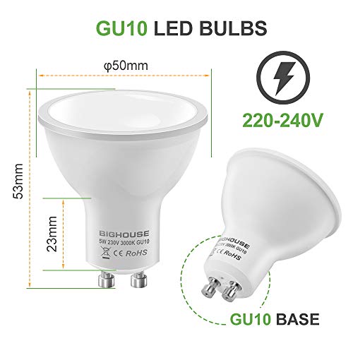 10 Lampadine LED GU10 Sanlumia 5W (50W Equivalenti) 4000K Bianco Naturale, 435 Lm, Non Dimmerabili - 2