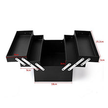 Carica l'immagine nel visualizzatore di Gallery, HBF Borsa Cosmetici Nera in Pelle Tracolla Rimovibile Organizer Make...