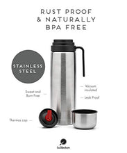 Carica l'immagine nel visualizzatore di Gallery, BALIBETOV Thermo per Zucca Yerba Mate - Isolamento 1 L, Argento Becco Di