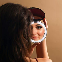 Carica l'immagine nel visualizzatore di Gallery, Fancii Specchio Ingranditore Tascabile Illuminato per Trucco, Normale e Nero