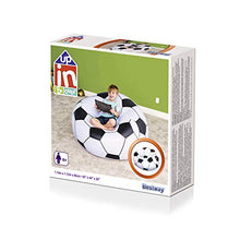 Carica l'immagine nel visualizzatore di Gallery, Bestway 75010 | Poltrona Pouf Gonfiabile Pallone da Calcio, 114x112x71 Bianco